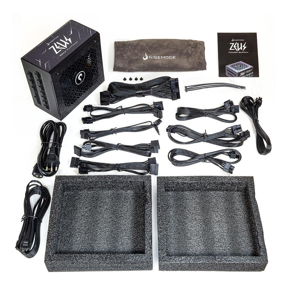 Fonte Gamer Rise Mode Zeus, 850W, Modular, PFC Ativo, Preto - RM-PSU-01-PA-850 - view 5