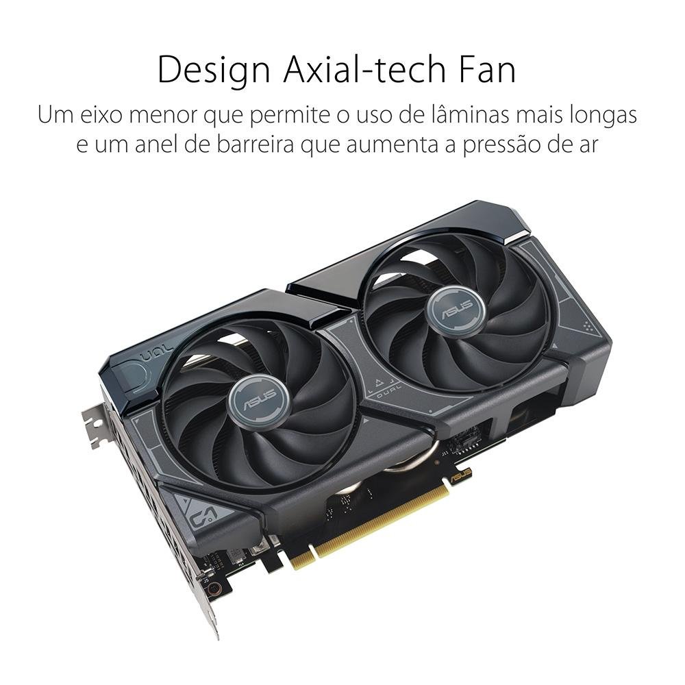 Placa de Vídeo RTX 4060 Ti OC Edition Asus NVIDIA GeForce, 8 GB GDDR6, DLSS, Ray Tracing - DUAL-RTX4060TI-O8G
