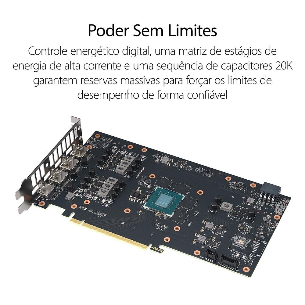 Imagem 6 de 23 do produto Placa de Vídeo RTX 4060 Ti OC Edition Asus TUF Gaming NVIDIA GeForce, 8GB, GDDR6, ARGB, DLSS - TUF-RTX4060TI-O8G-GAMING