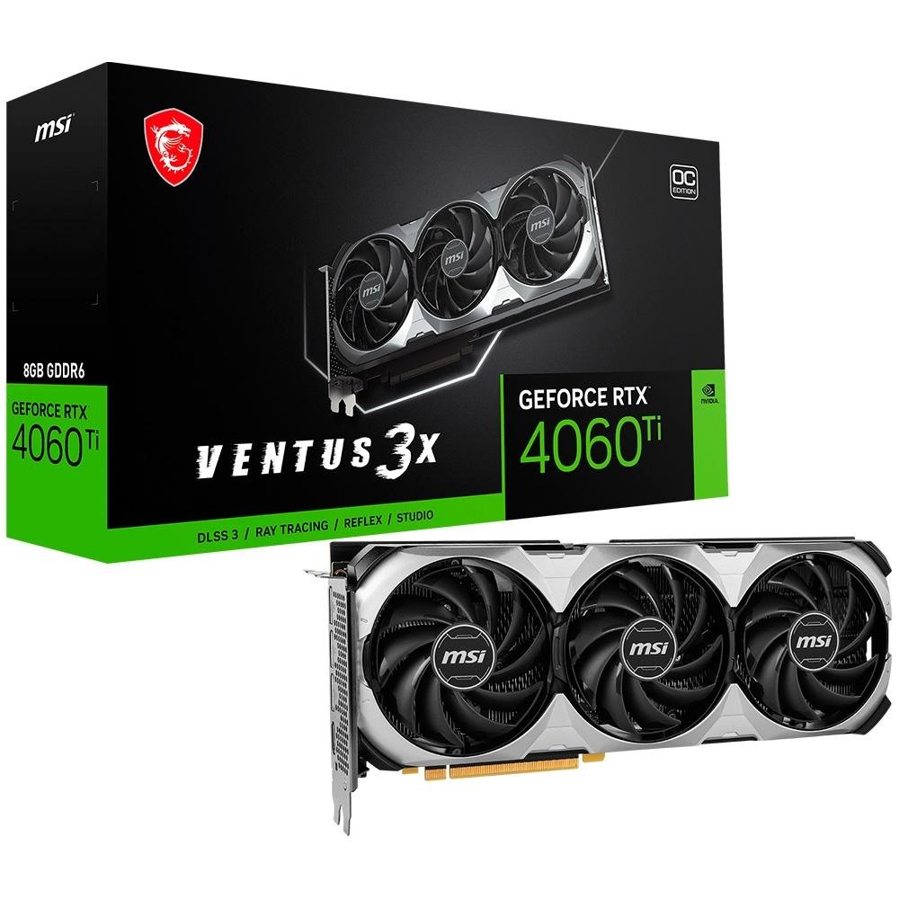 グラフィックボード・グラボ・ビデオカード MSI GeForce RTX 4060ti Ventus Placa de Vídeo RTX 4060 Ti Ventus MSI | KaBuM!