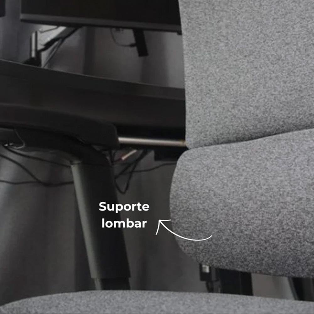 Cadeira Elements Nemesis, Até 150kg, Reclinável, Descanso de Braço 5D, Cilindro de Gás Classe 4, Cinza - 70098