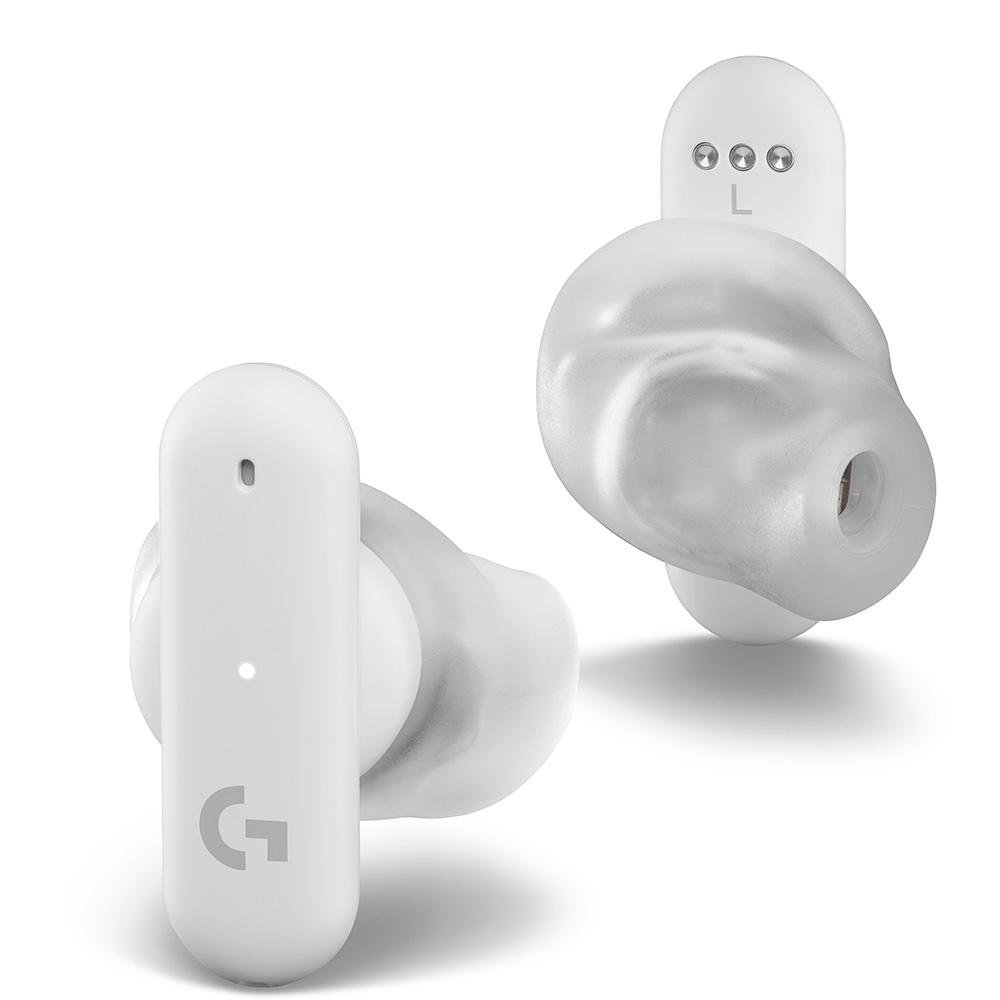 Imagem 17 de 19 do produto Fone de Ouvido Gamer True Wireless Logitech G FITS USB/Bluetooth, Quatro Microfones, Ajuste LIGHTFORM, PC/Mac, PS, Switch, Branco-985-001204