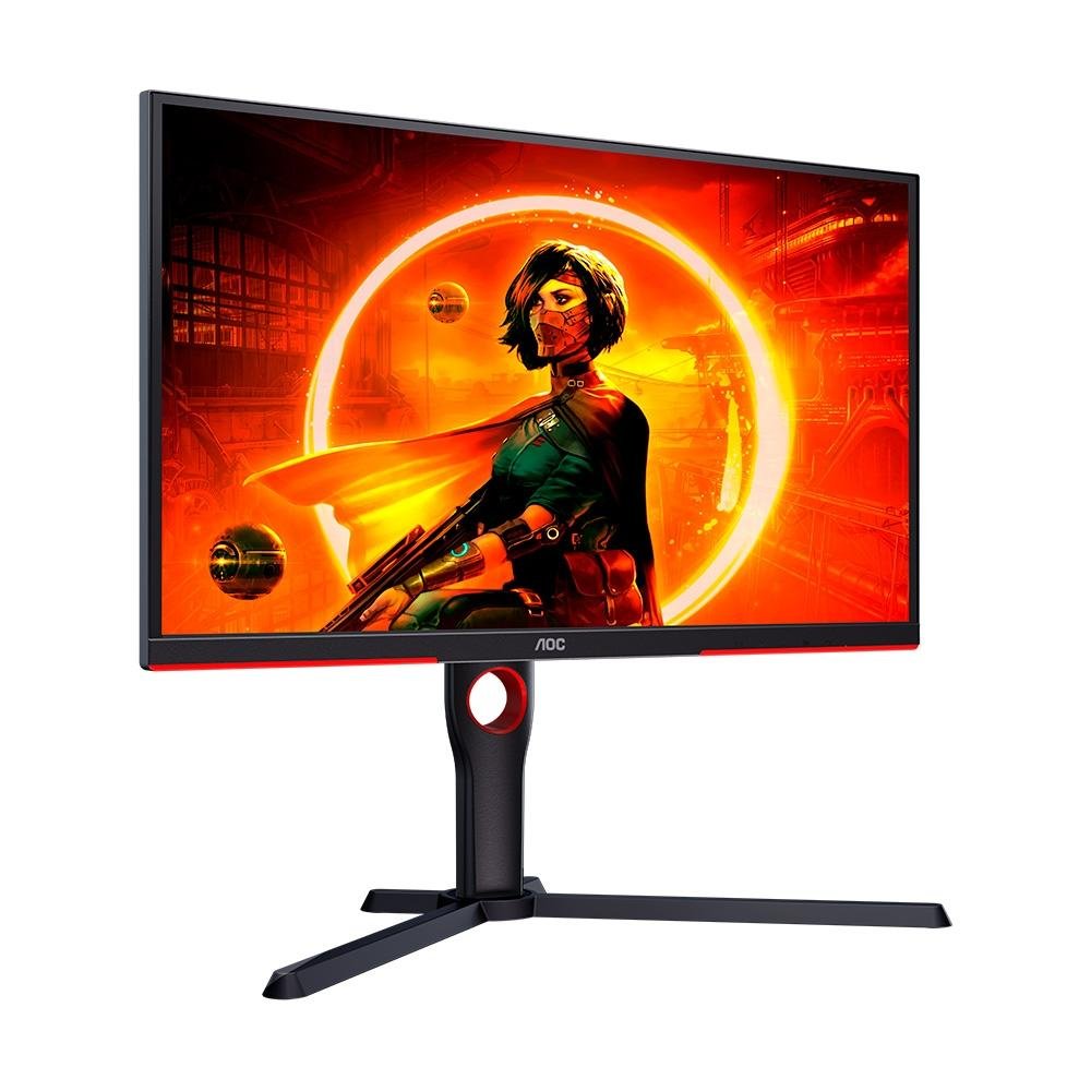 Imagem 2 de 10 do produto Monitor Gamer AOC 24.5", 240Hz, Full HD, 0.5ms, FreeSync Premium, HDR 10, DisplayPort e HDMI, Altura Ajustável - 25G3ZM