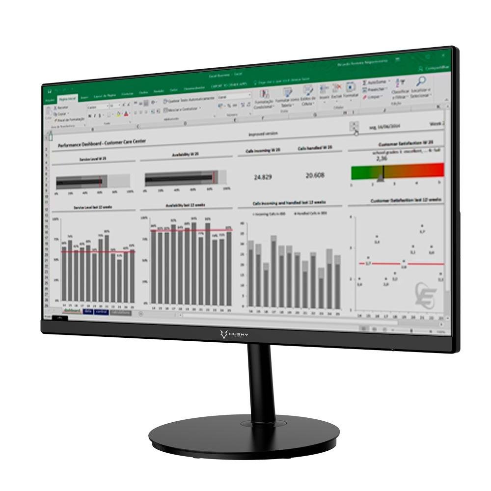 Monitor Husky Office 700, 22", 100Hz VA, HDMI, VESA, Preto - HOFC008 Monitor Husky Office 700, 22", 100Hz VA, HDMI, VESA, Preto - HOFC008