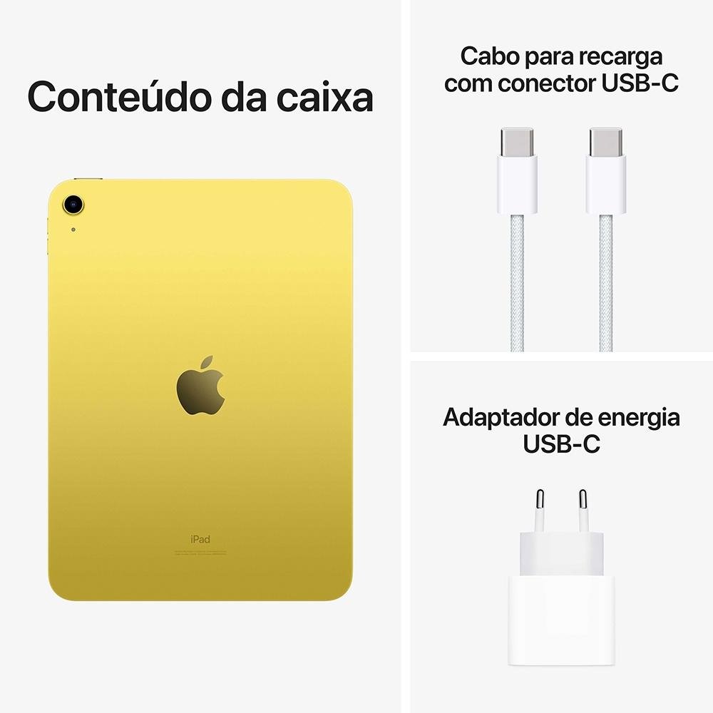Apple iPad 10.9インチ ゴールド 本体 Apple iPad 10.9 10ª Geração, Wi-Fi, 256GB, Amarelo