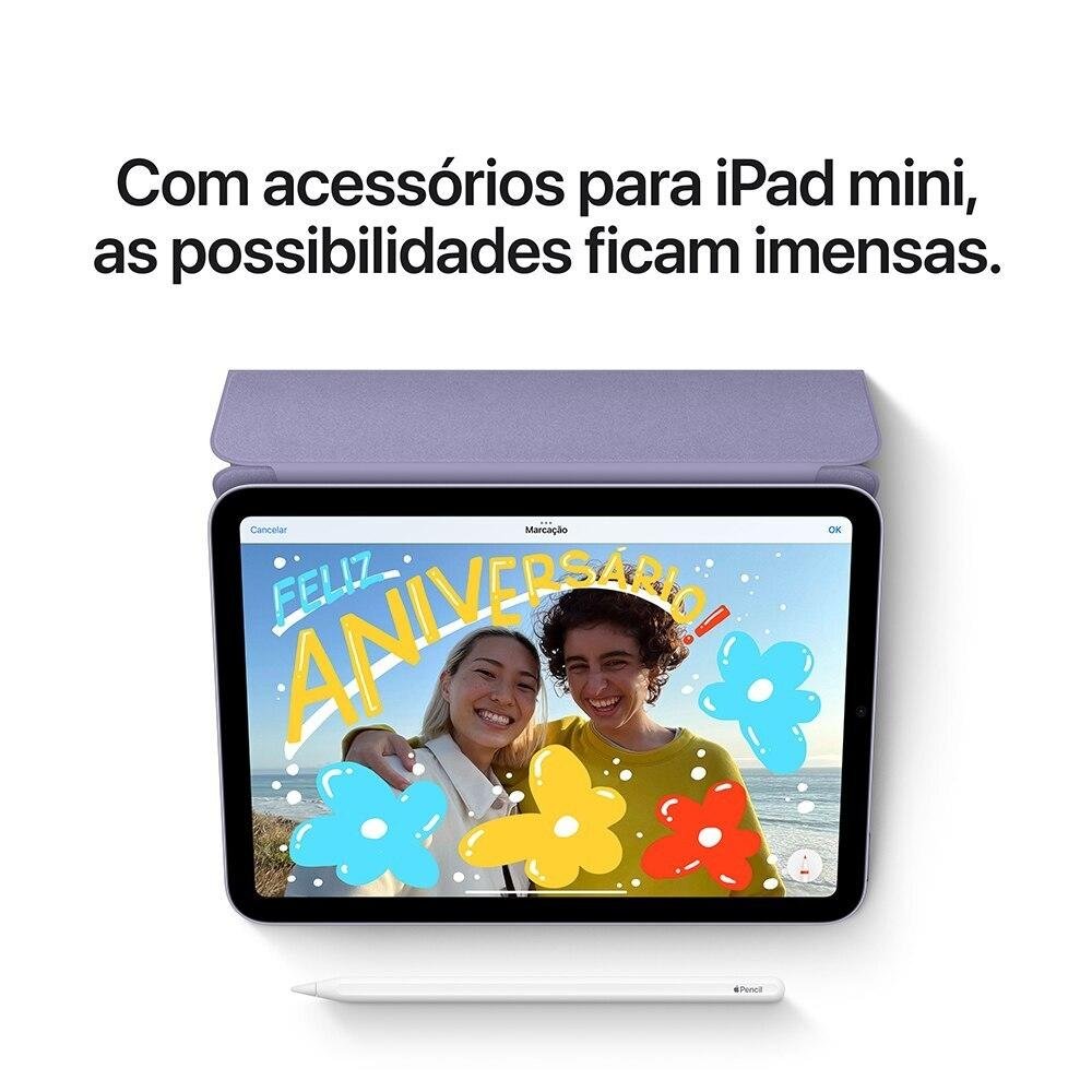 iPad Mini Apple 6ª Geração, Tela 8,3", 64GB, Chip A15 Bionic, Wi-Fi, Câmera Traseira 12MP, Cinza Espacial - MK7M3BZ/A