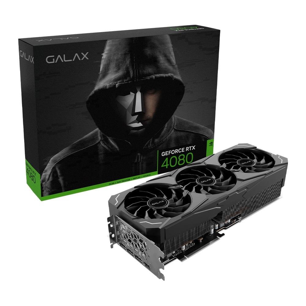 Placa de Vídeo RTX 4080 Galax NVIDIA GeForce, 16GB GDDR6X, DLSS - 48NZM6MD6LTS