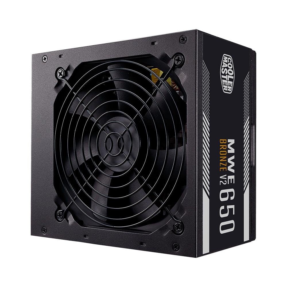 Fonte Cooler Master MWE Bronze V2 Full Range, 650W, 80 Plus Bronze, PFC Ativo, Sem Cabo, Preto - MPE-6501-ACAAW-BBR Fonte Cooler Master MWE Bronze V2 Full Range, 650W, 80 Plus Bronze, PFC Ativo, Sem Cabo, Preto - MPE-6501-ACAAW-BBR