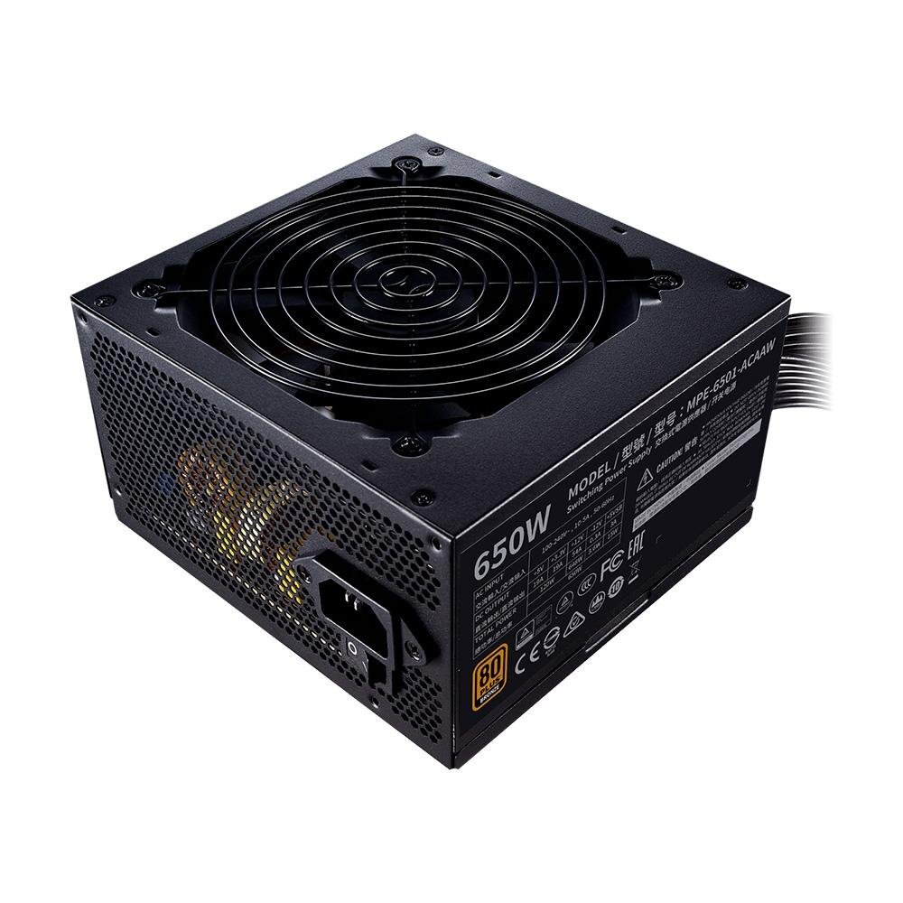 Fonte Cooler Master MWE Bronze V2 Full Range, 650W, 80 Plus Bronze, PFC Ativo, Sem Cabo, Preto - MPE-6501-ACAAW-BBR Fonte Cooler Master MWE Bronze V2 Full Range, 650W, 80 Plus Bronze, PFC Ativo, Sem Cabo, Preto - MPE-6501-ACAAW-BBR