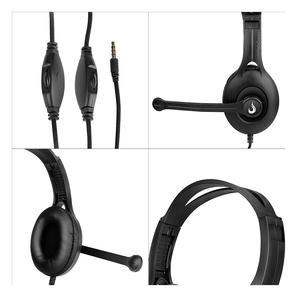Imagem 4 de 4 do produto Headset Rise Mode Office 01, P3 3.5mm, Preto - RM-HS-OF-01-FB