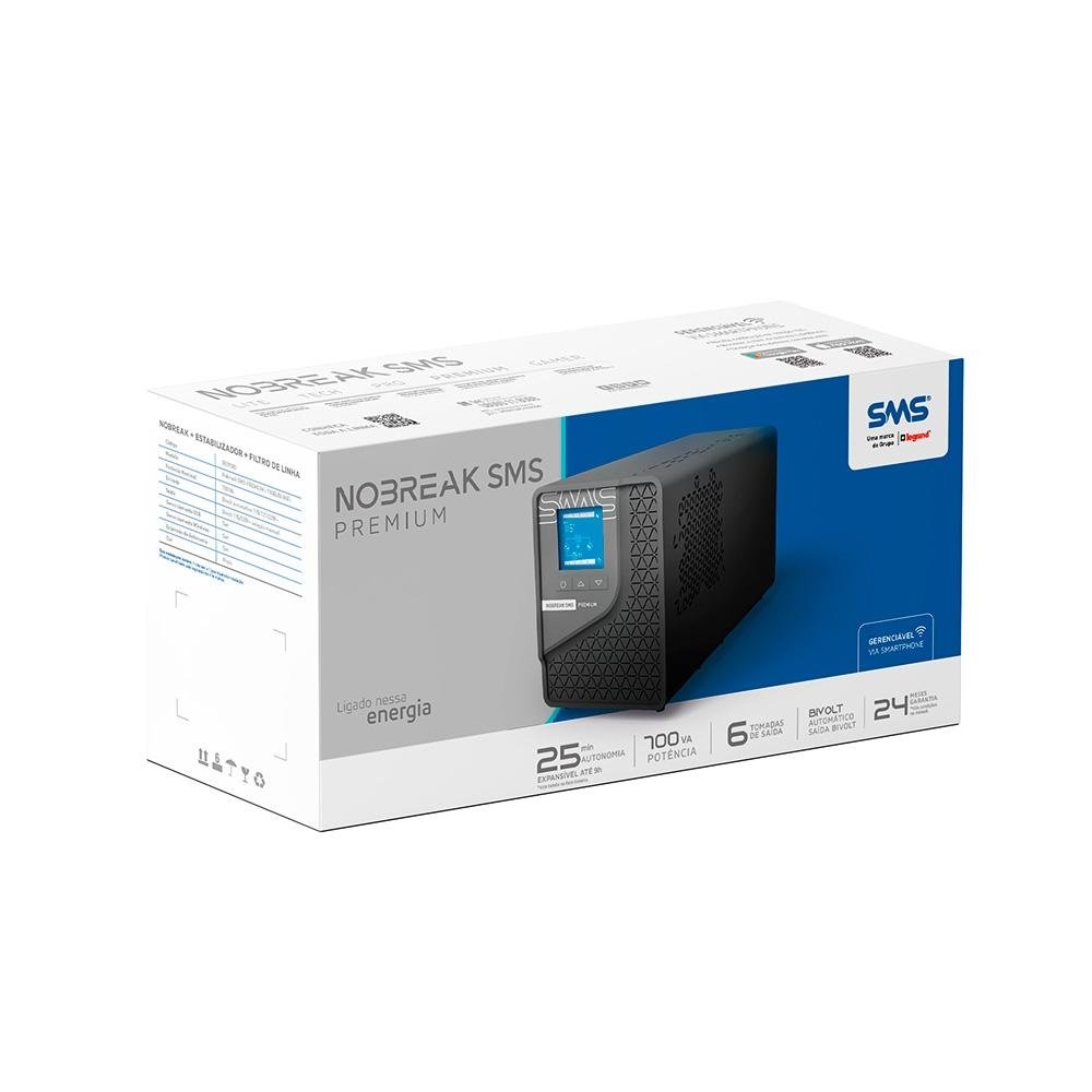 Nobreak SMS Premium, 700VA, 6 Tomadas de Saída, WiFi, Bivolt - ( Balão.info - foto 4