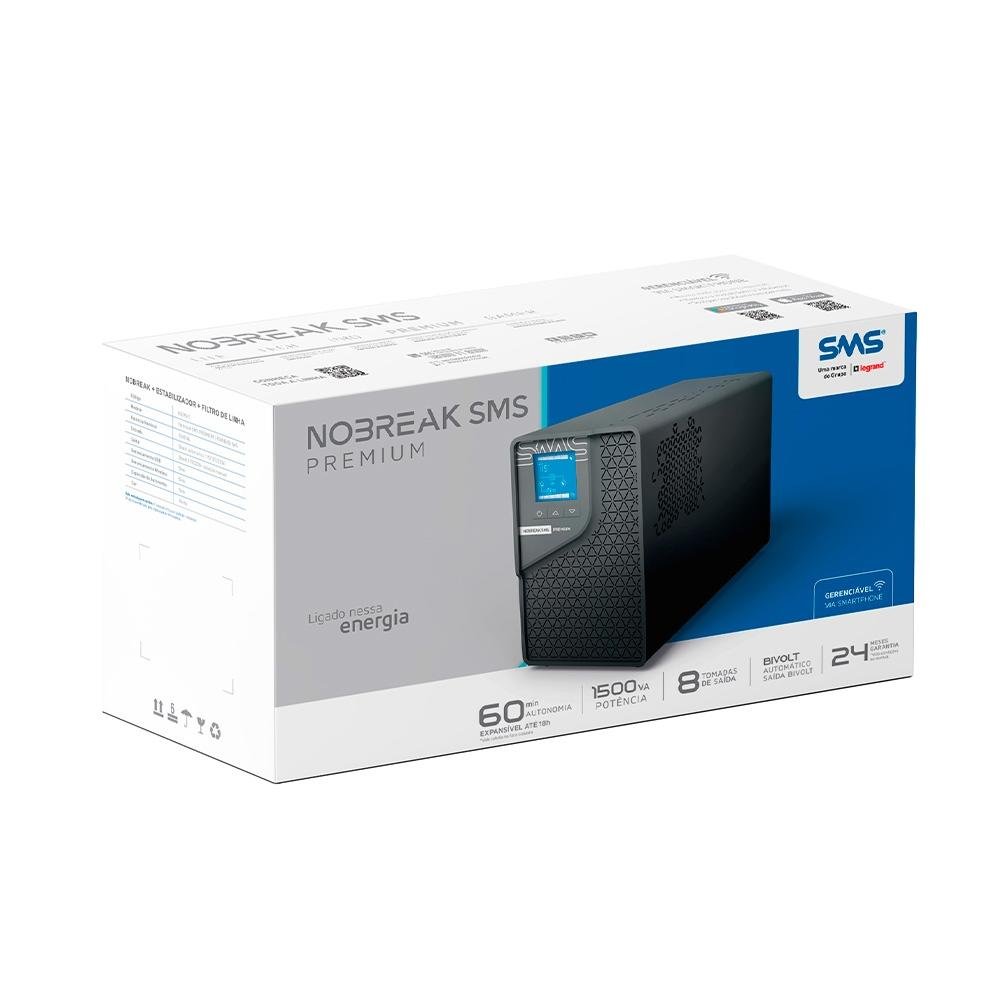 Nobreak SMS Premium, 1800VA, 8 Tomadas de Saída, WiFi, Bivolt - ( Balão.info - foto 4