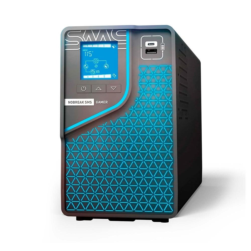 Nobreak SMS Gamer, 1500VA, Senoidal, 8 Tomadas, WiFi, Entrada e Saida Bivolt - ( Balão.info - foto 2