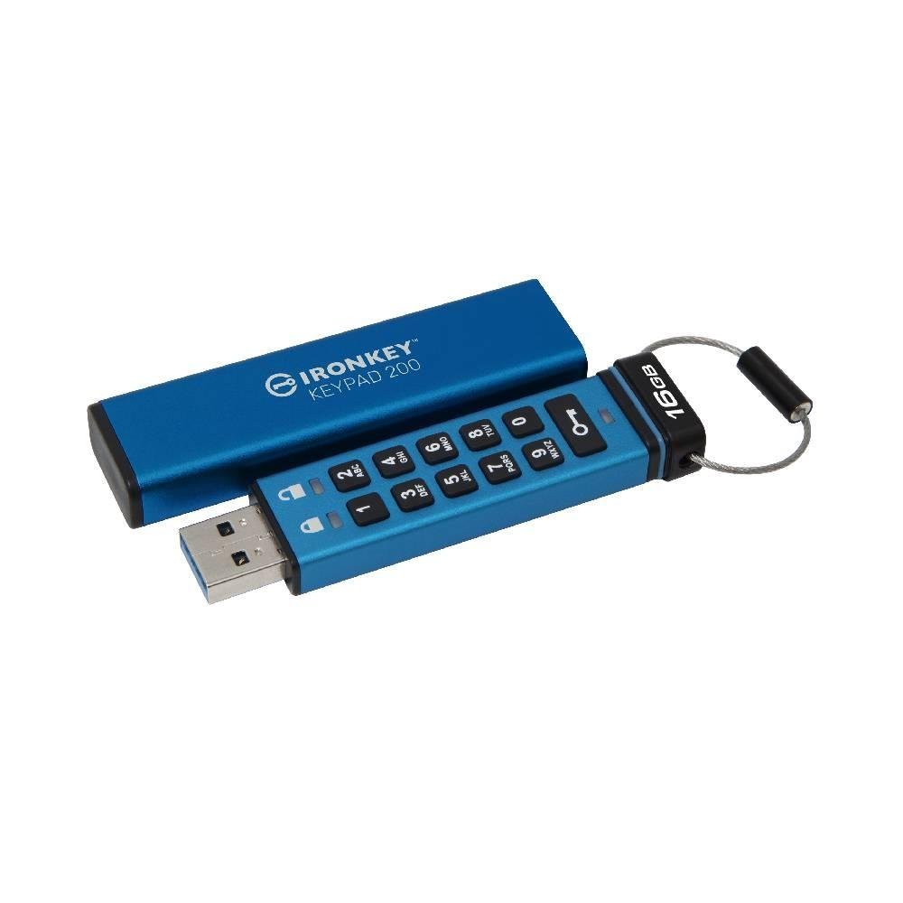 Pen Drive 16GB Kingston IronKey Keypad 200 | KaBuM