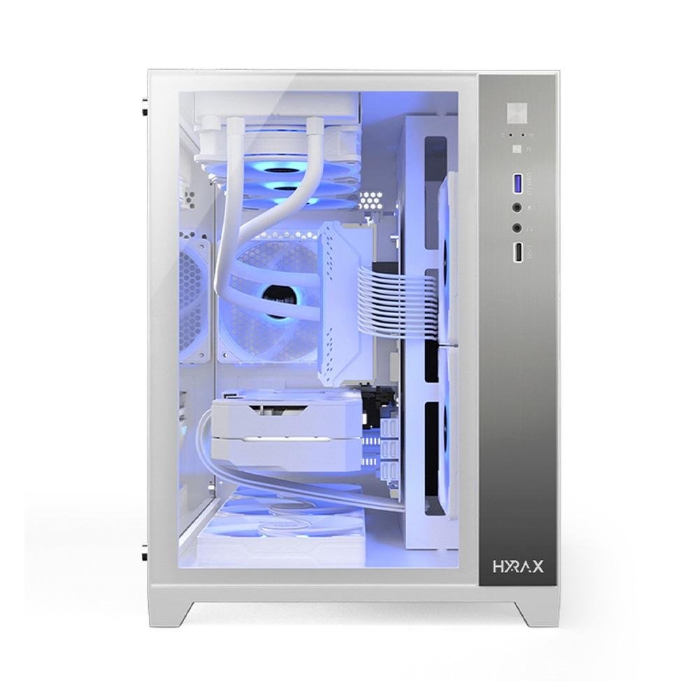 Gabinete Gamer Hyrax HGB710, Mini Tower, M-ATX, Frontal e Lateral Em Vidro Temperado, Sem FANs, Branco - HGB710W - view 5