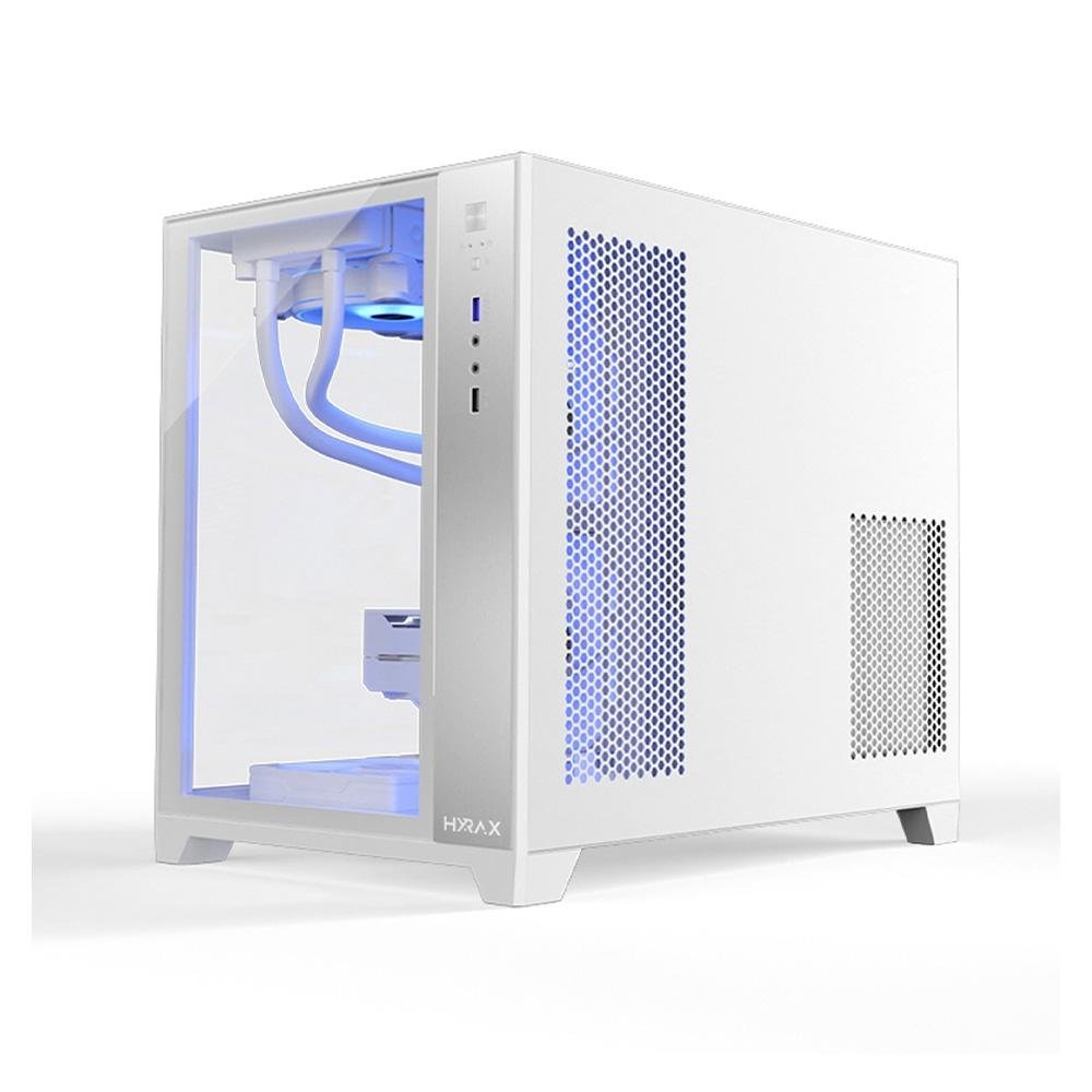 Gabinete Gamer Hyrax HGB710, Mini Tower, M-ATX, Frontal e Lateral Em Vidro Temperado, Sem FANs, Branco - HGB710W - view 7