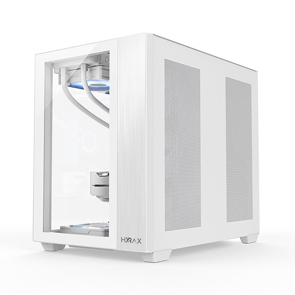 Imagem 5 de 7 do produto Gabinete Gamer Hyrax HGB720, Mid Tower, ATX, Frontral e Lateral Em Vidro Temperado, Sem FANs, Branco - HGB720W