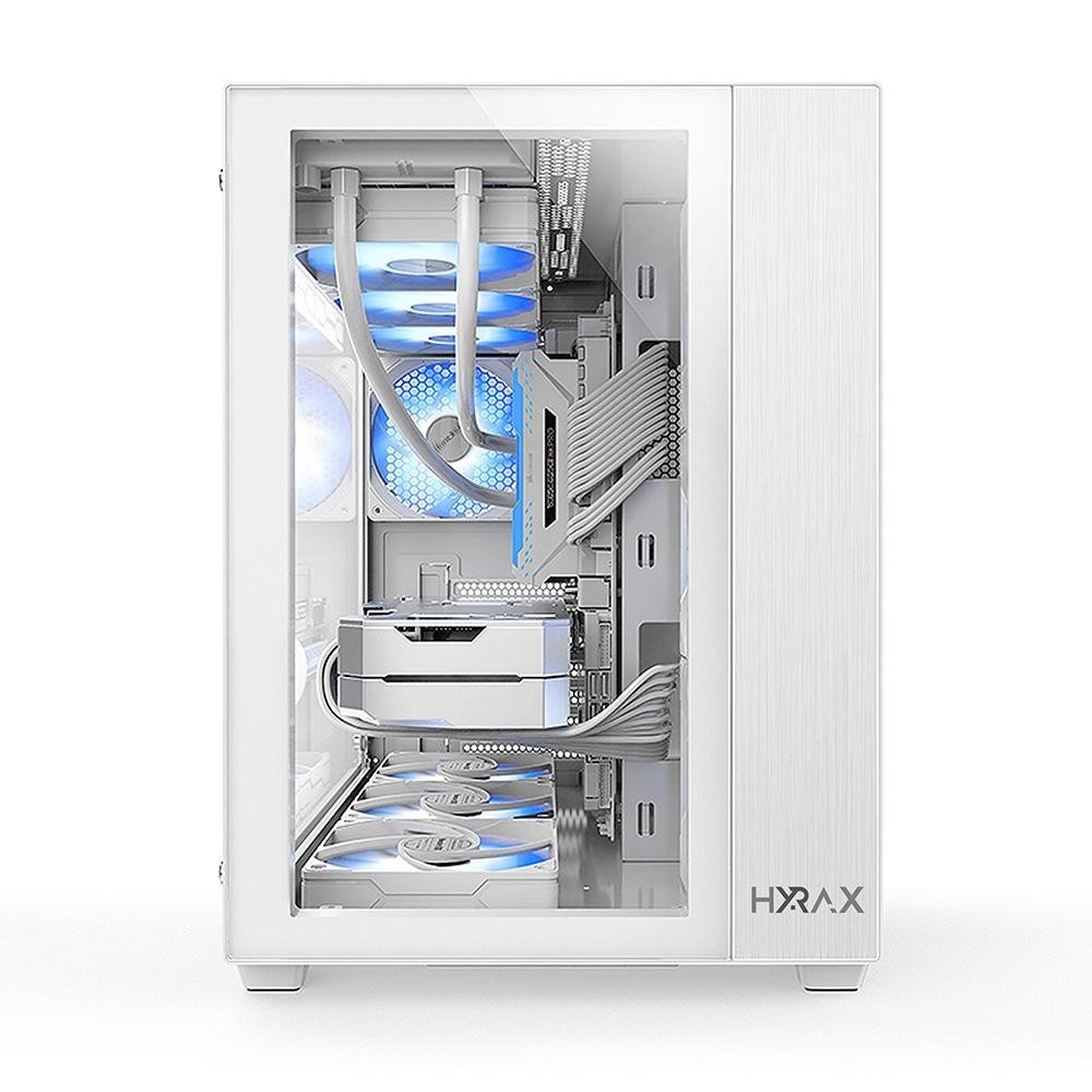 Imagem 7 de 7 do produto Gabinete Gamer Hyrax HGB720, Mid Tower, ATX, Frontral e Lateral Em Vidro Temperado, Sem FANs, Branco - HGB720W