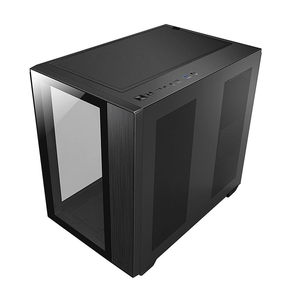 Imagem 6 de 8 do produto Gabinete Gamer Hyrax HGB720, Mid Tower, ATX, Frontal e Lateral Em Vidro Temperado, Sem FANs, Preto