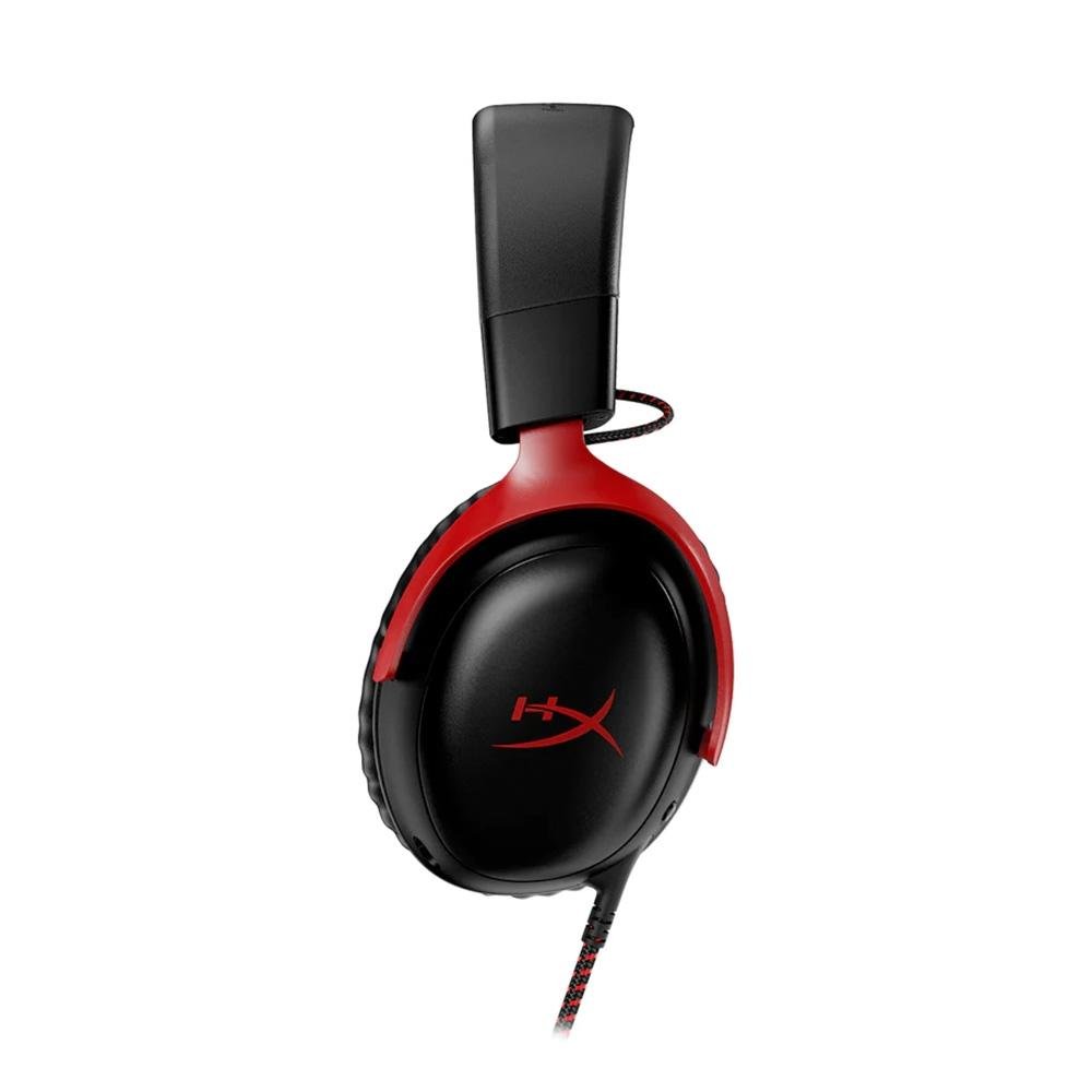 Headset Gamer HyperX Cloud III, DTS, Drivers 53mm, USB, PC, PS5, PS4, XBOX Series X/S, Xbox One, Nintendo Switch, Mobile, Preto e Vermelho - 727A9AA - view 5