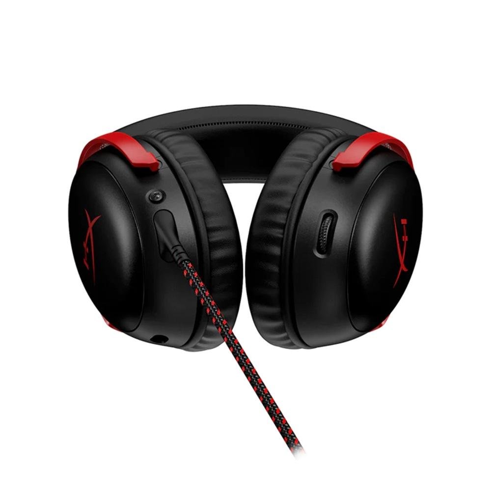 Headset Gamer HyperX Cloud III, DTS, Drivers 53mm, USB, PC, PS5, PS4, XBOX Series X/S, Xbox One, Nintendo Switch, Mobile, Preto e Vermelho - 727A9AA - view 4