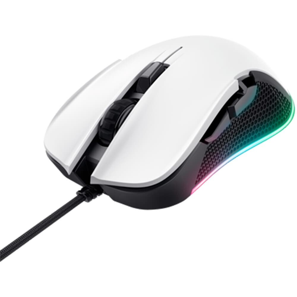 Mouse Gamer GXTrust 922W Ybar RGB, 6 Botões, 7200 DPI, USB, Branco - ( Balão.info - foto 2