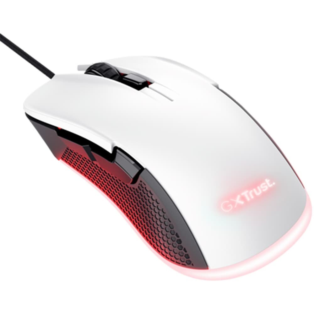 Mouse Gamer GXTrust 922W Ybar RGB, 6 Botões, 7200 DPI, USB, Branco - ( Balão.info - foto 3