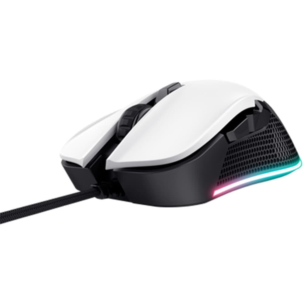 Mouse Gamer GXTrust 922W Ybar RGB, 6 Botões, 7200 DPI, USB, Branco - 24730 - view 4