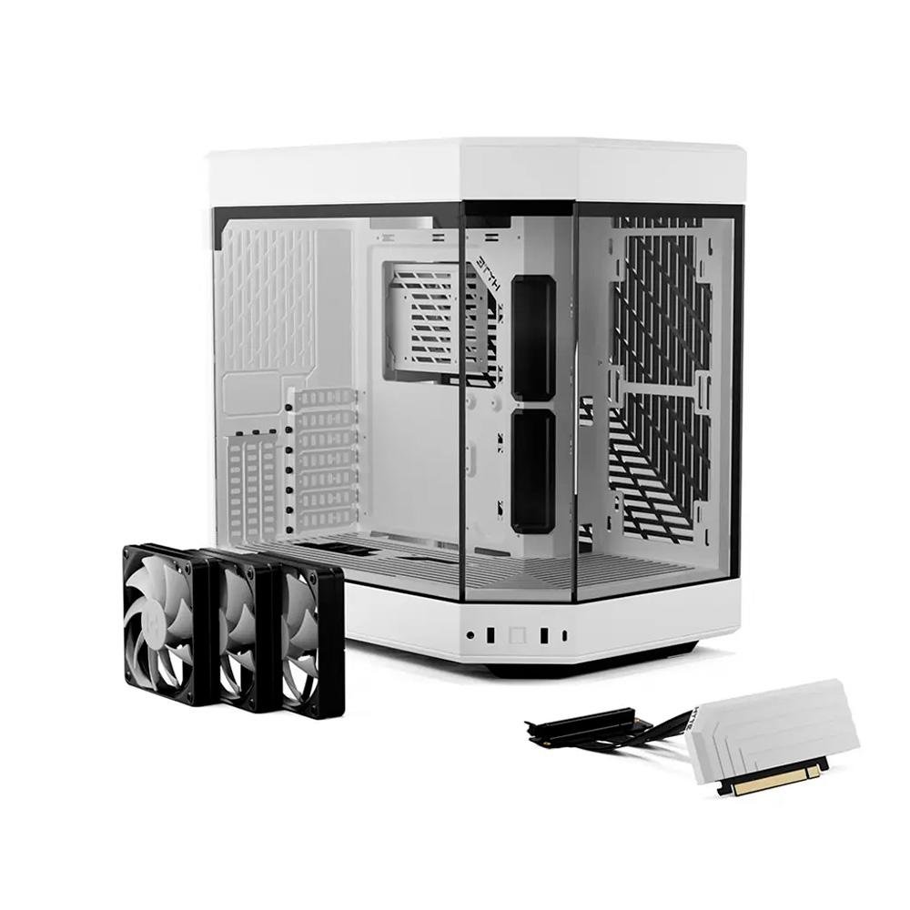 Gabinete Gamer Hyte Y60, Mid-Tower de Câmara Dupla, ATX, Vidro temperado, 3x Fans, Branco Neve - CS-HYTE-Y60-WW Gabinete Gamer Hyte Y60, Mid-Tower de Câmara Dupla, ATX, Vidro temperado, 3x Fans, Branco Neve - CS-HYTE-Y60-WW