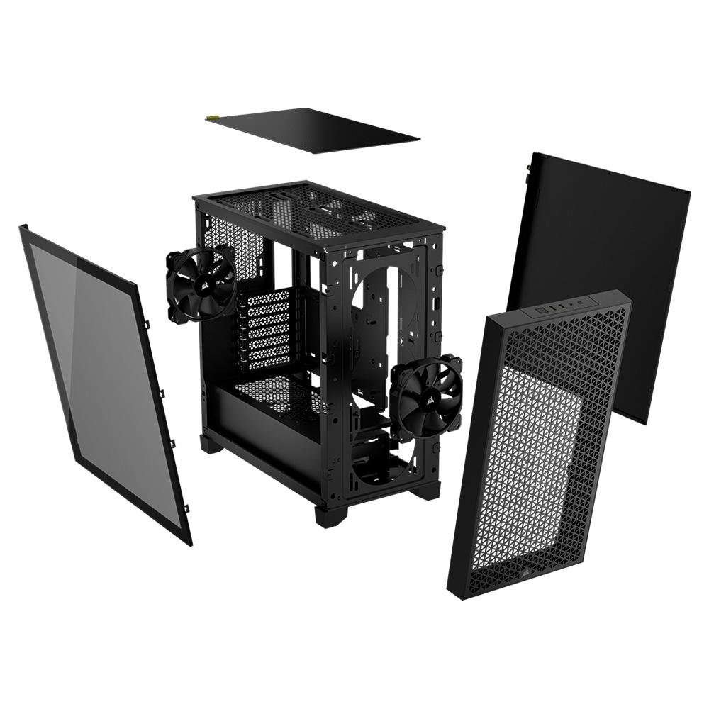 Gabinete Gamer Corsair 3000D Airflow, Mid-Tower, ATX, Lateral em Vidro Temperado, 2x FAN, Preto - CC-9011251-WW - view 3