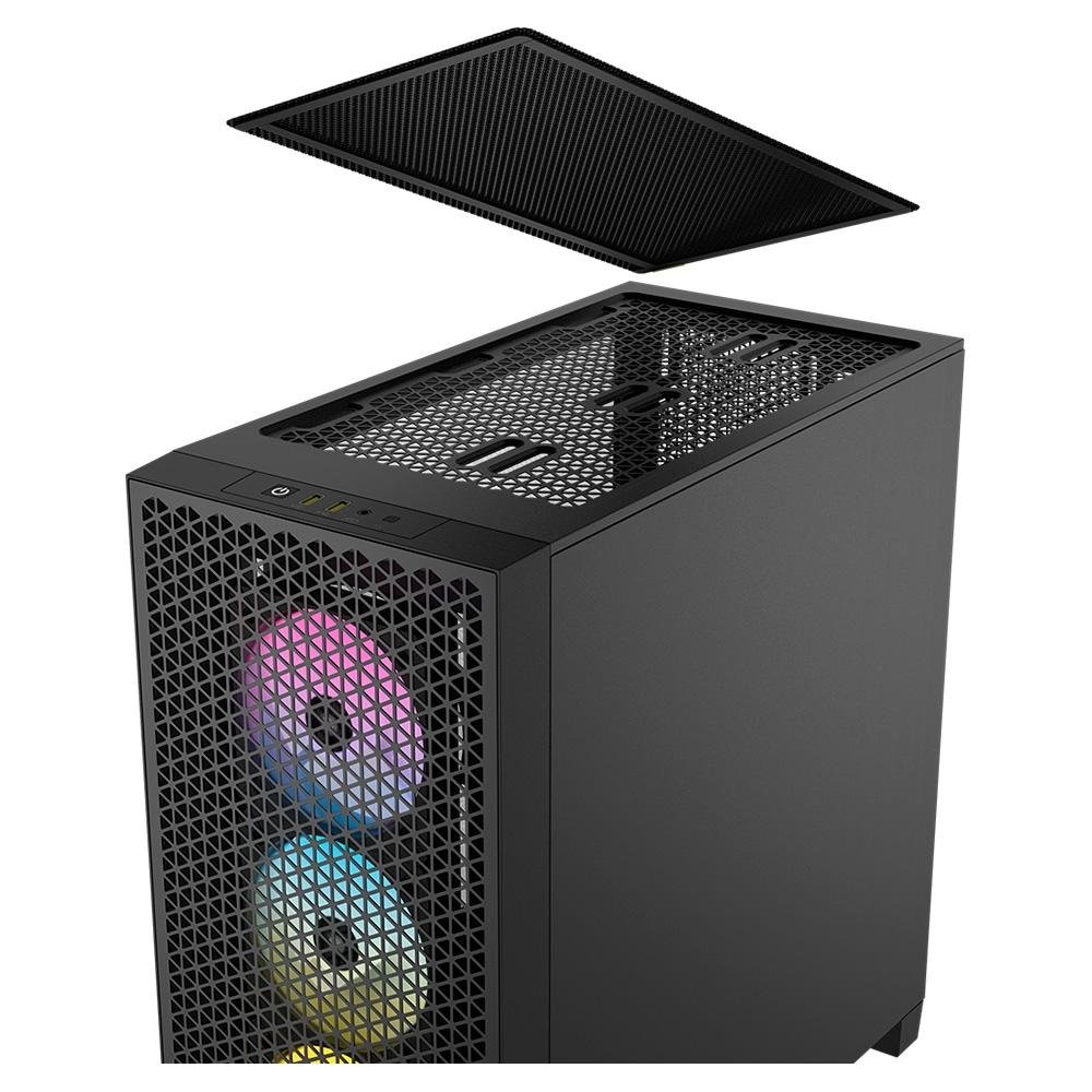 Gabinete Gamer ( Balão.info) 3000D RGB Airflow, Mid-Tower, ATX, Lateral em Vidro Temperado, com FAN, Preto - CC-( Balão.info)-WW - view 11