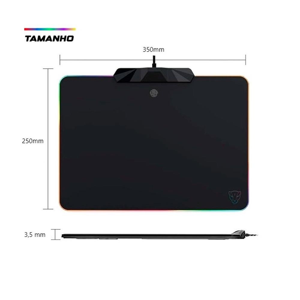 Imagem 4 de 4 do produto Mousepad Gamer Motospeed, LED, 350x250mm, Preto - P98