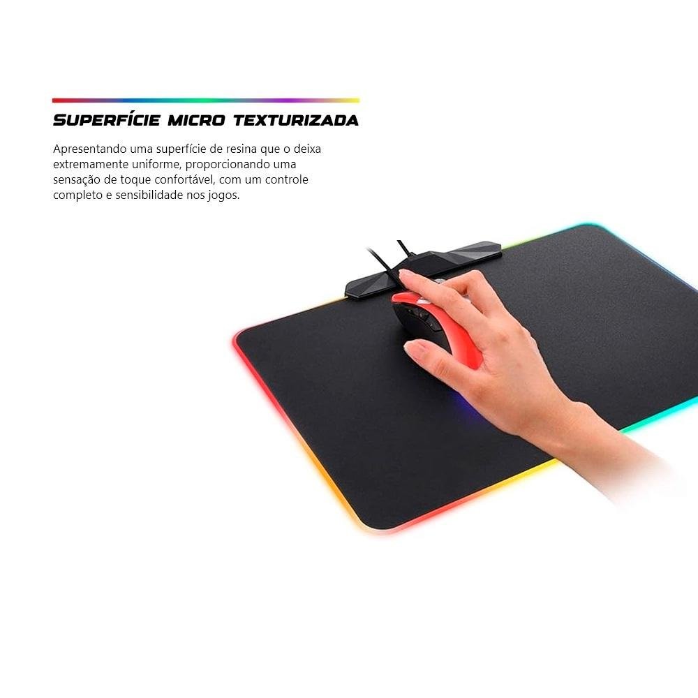 Mousepad Gamer Motospeed, LED, 350x250mm, Preto ( Balão.info - view 3