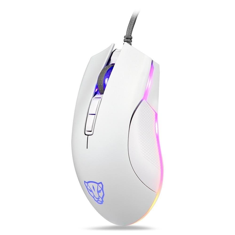 Mouse Gamer Motospeed, Branco - V70 | KaBuM!