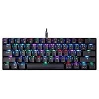 Teclado Mecânico Gamer Motospeed CK61 RGB   Design Compacto e Layout: O CK61 segue o padrão “60%”, o que significa que não possui teclado numérico e c