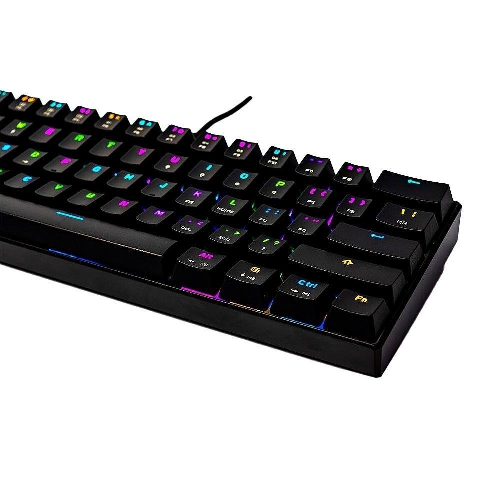 Teclado Mecânico Gamer Motospeed, RGB, Switch Red, Anti-ghosting, ANSI, Preto - CK61 Teclado Mecânico Gamer Motospeed, RGB, Switch Red, Anti-ghosting, ANSI, Preto - CK61