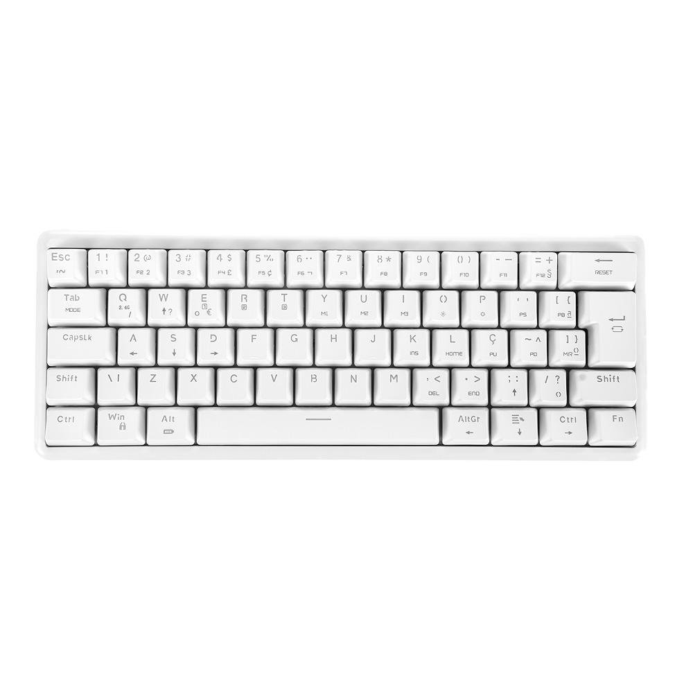 Teclado Sem Fio Gamer Motospeed, RGB, Wireless e Bluetooth, Switch Brown, US, Branco - SK66 - view 2