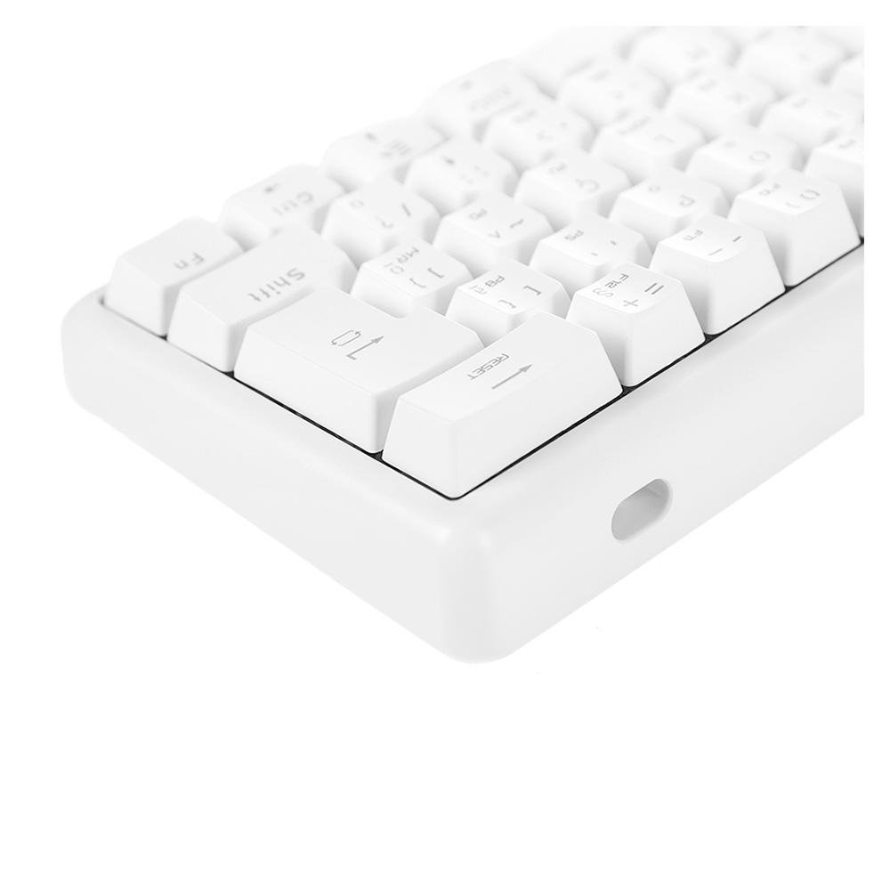 Teclado Sem Fio Gamer Motospeed, RGB, Wireless e Bluetooth, Switch Brown, US, Branco - SK66 - view 7