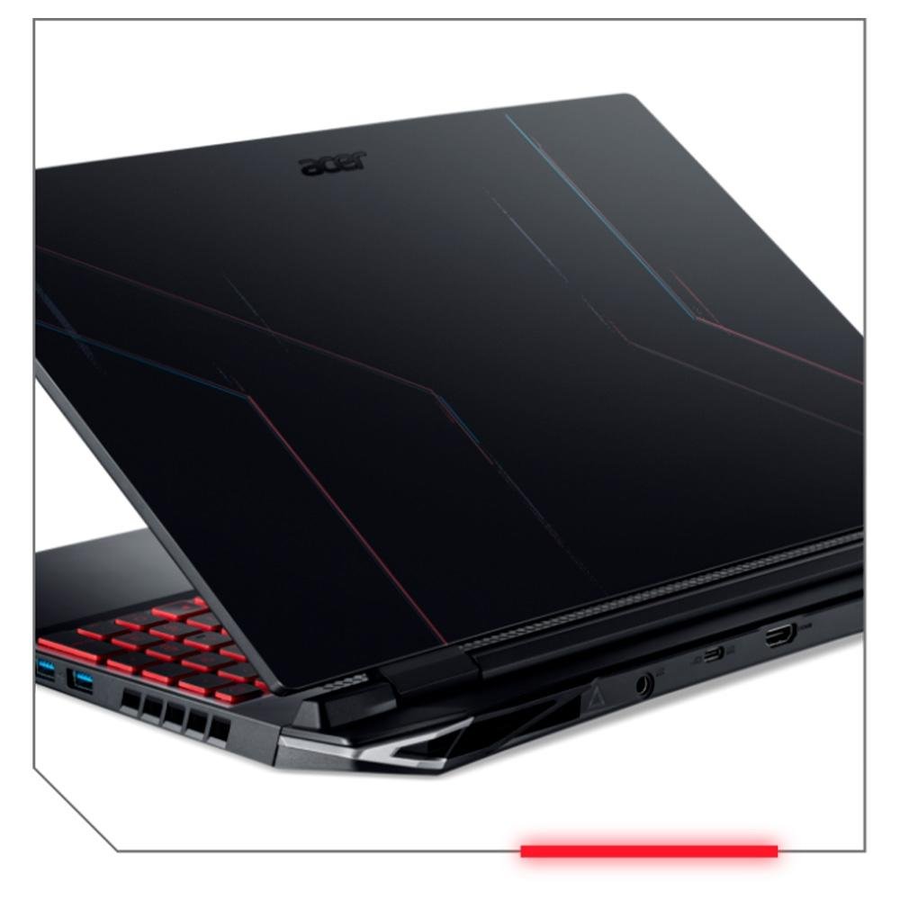 Imagem 8 de 9 do produto Notebook Gamer Acer Nitro 5 AMD Ryzen 5 7535HS, 8GB, NVIDIA RTX 3050, SSD 512GB, 15.6" FHD, Linux Gutta, Preto - AN515-47-R5SU