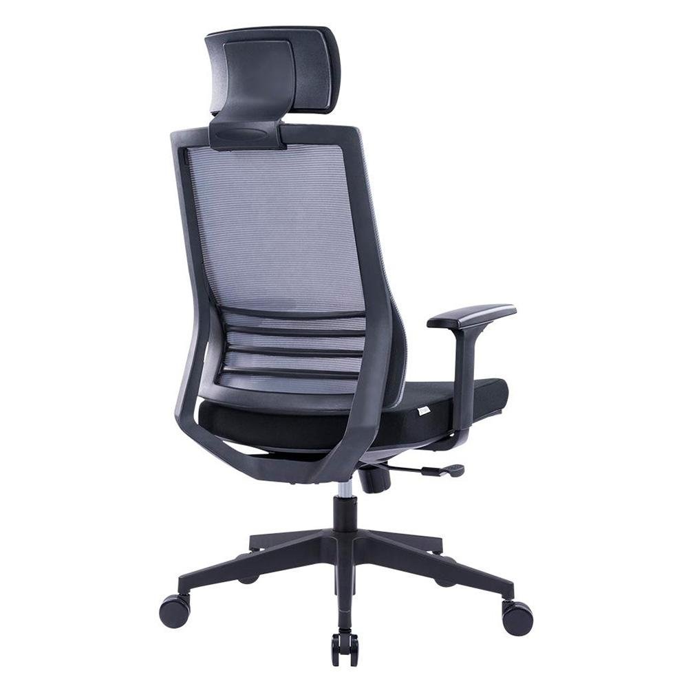Cadeira Office KABUM! essentials CE350 Cinza Escuro com Encosto De Cabeça Fixo, Cilindro De Gás Classe 3, Base Em Nylon - KECE350CZE