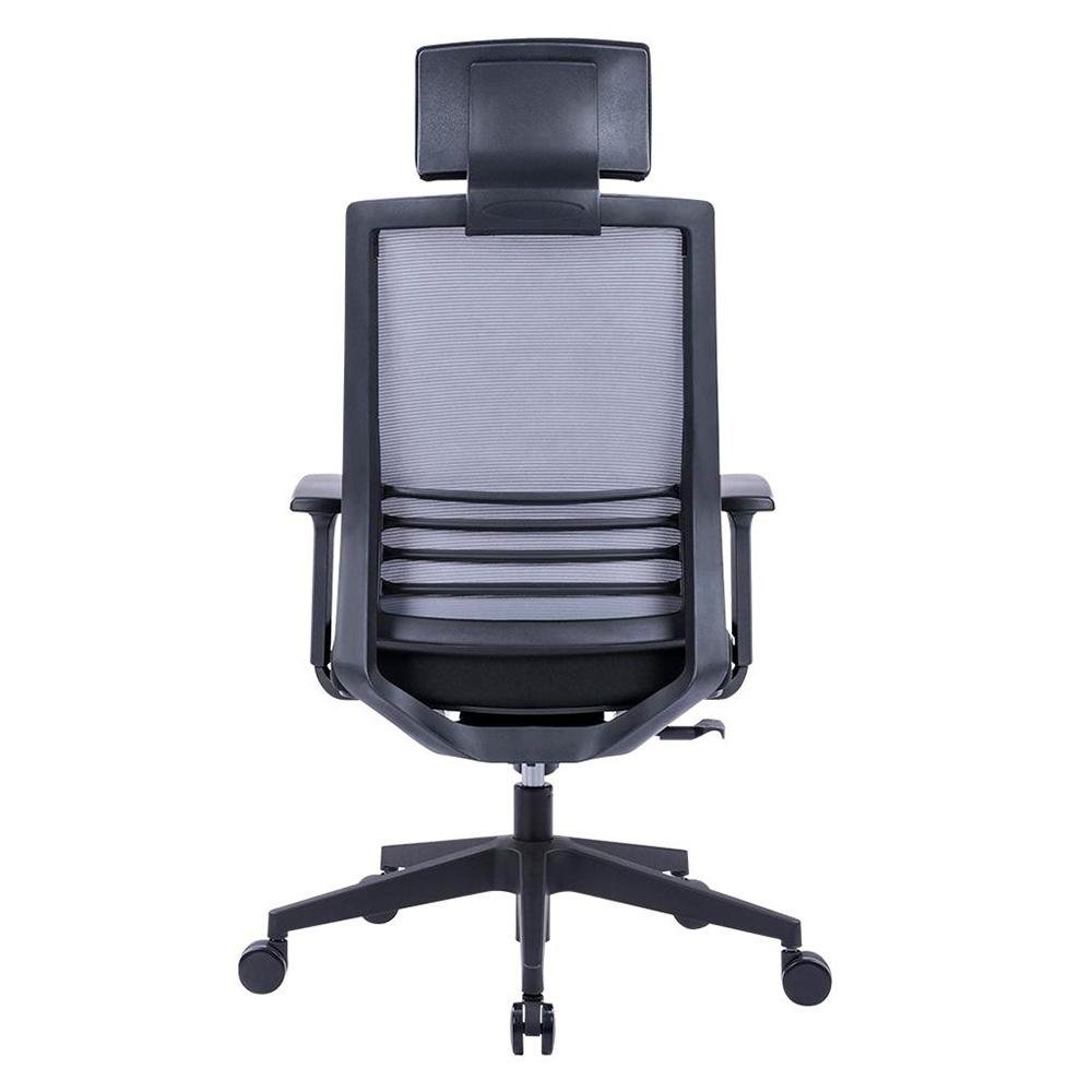 Cadeira Office KABUM! essentials CE350 Cinza Escuro com Encosto De Cabeça Fixo, Cilindro De Gás Classe 3, Base Em Nylon - KECE350CZE