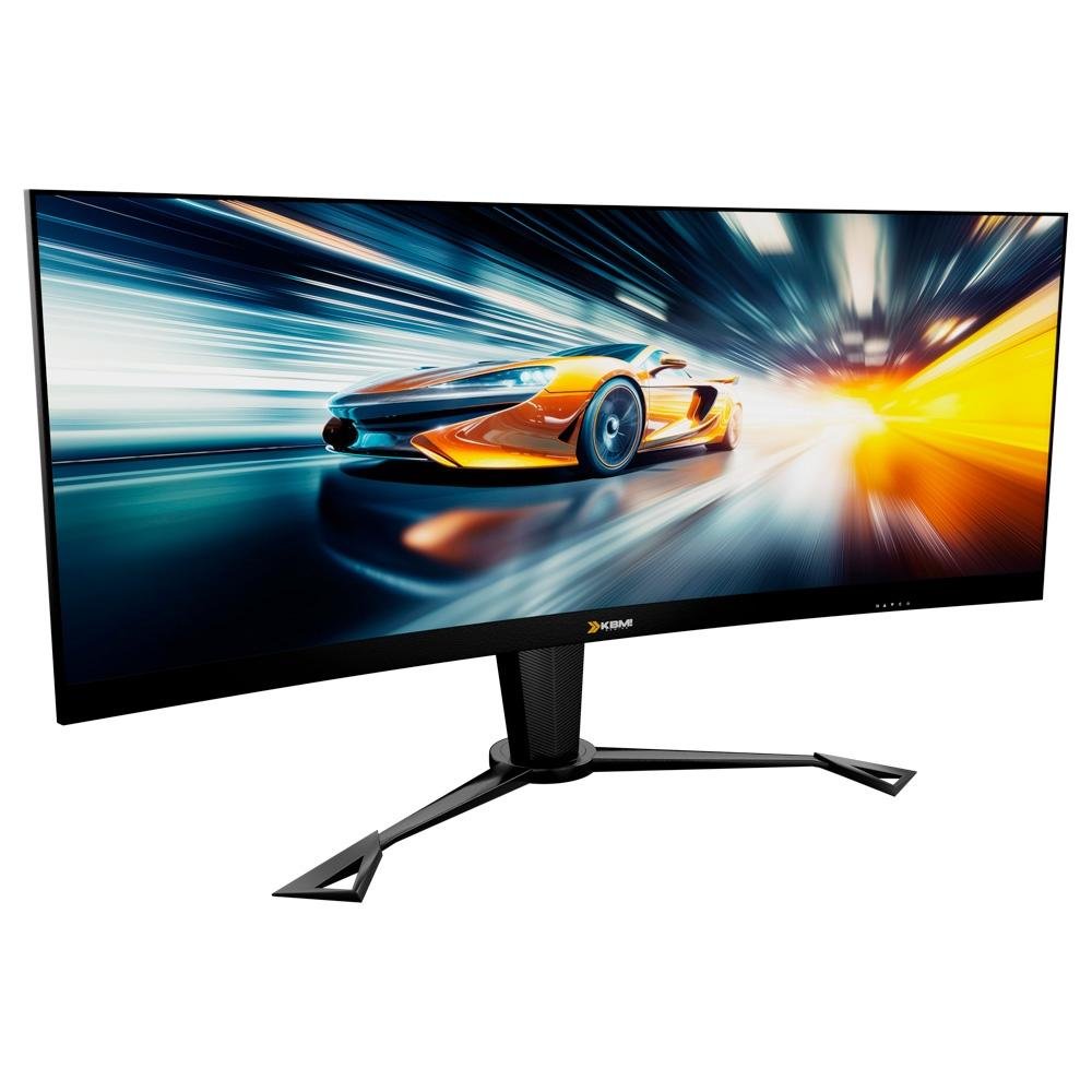 Monitor Gamer KBM! Gaming MG800 34" QHD, Ultrawide, 180Hz, 1ms, HDMI e DP, Adaptive Sync, 95% SRGB, Preto - KGMG80034PT