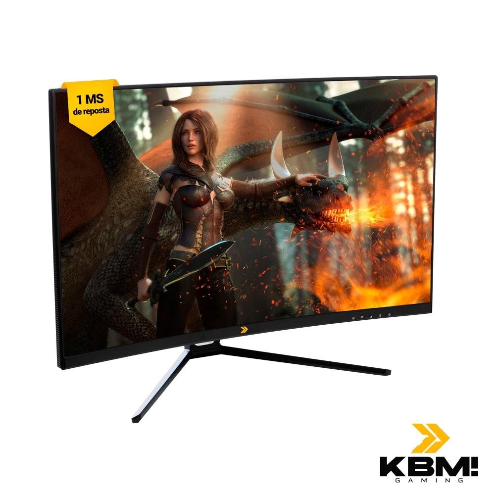 Monitor Gamer Curvo KBM! Gaming MG320 27" Full HD, 180Hz, 1ms, HDMI e DP, Adaptive Sync, Ajuste De Ângulo, Preto - KGMG32027PT Monitor Gamer Curvo KBM! Gaming MG320 27" Full HD, 180Hz, 1ms, HDMI e DP, Adaptive Sync, Ajuste De Ângulo, Preto - KGMG32027PT