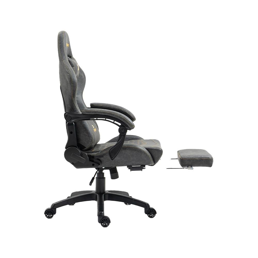 Imagem 11 de 12 do produto Cadeira Gamer KBM! GAMING Tempest CG600, Cinza Claro, Com Almofadas, Descanso Para Pernas Retrátil, Reclinável - KGCG600CZ