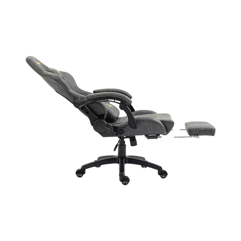 Imagem 12 de 12 do produto Cadeira Gamer KBM! GAMING Tempest CG600, Cinza Claro, Com Almofadas, Descanso Para Pernas Retrátil, Reclinável - KGCG600CZ