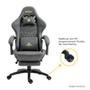 Cadeira Gamer KBM! GAMING Tempest CG600, Cinza Claro, Com Almofadas, Descanso Para Pernas Retrátil, Reclinável - KGCG600CZ