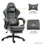Cadeira Gamer KBM! GAMING Tempest CG600, Cinza Claro, Com Almofadas, Descanso Para Pernas Retrátil, Reclinável - KGCG600CZ