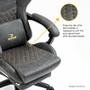 Cadeira Gamer KBM! GAMING Tempest CG600, Cinza Claro, Com Almofadas, Descanso Para Pernas Retrátil, Reclinável - KGCG600CZ