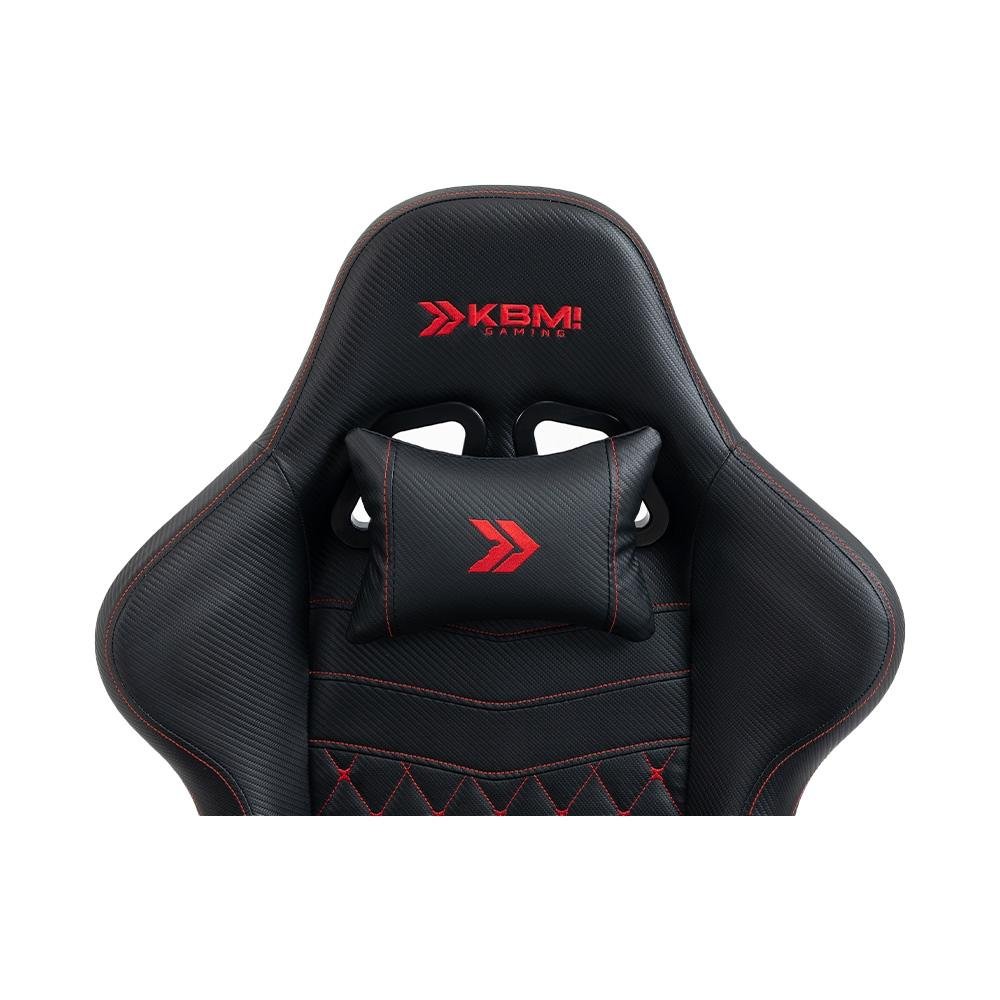 Imagem 10 de 16 do produto Cadeira Gamer KBM! GAMING Tempest CG600, Preta e Vermelho, Com Almofadas, Descanso Para Pernas Retrátil, Reclinável - KGCG600PTVM