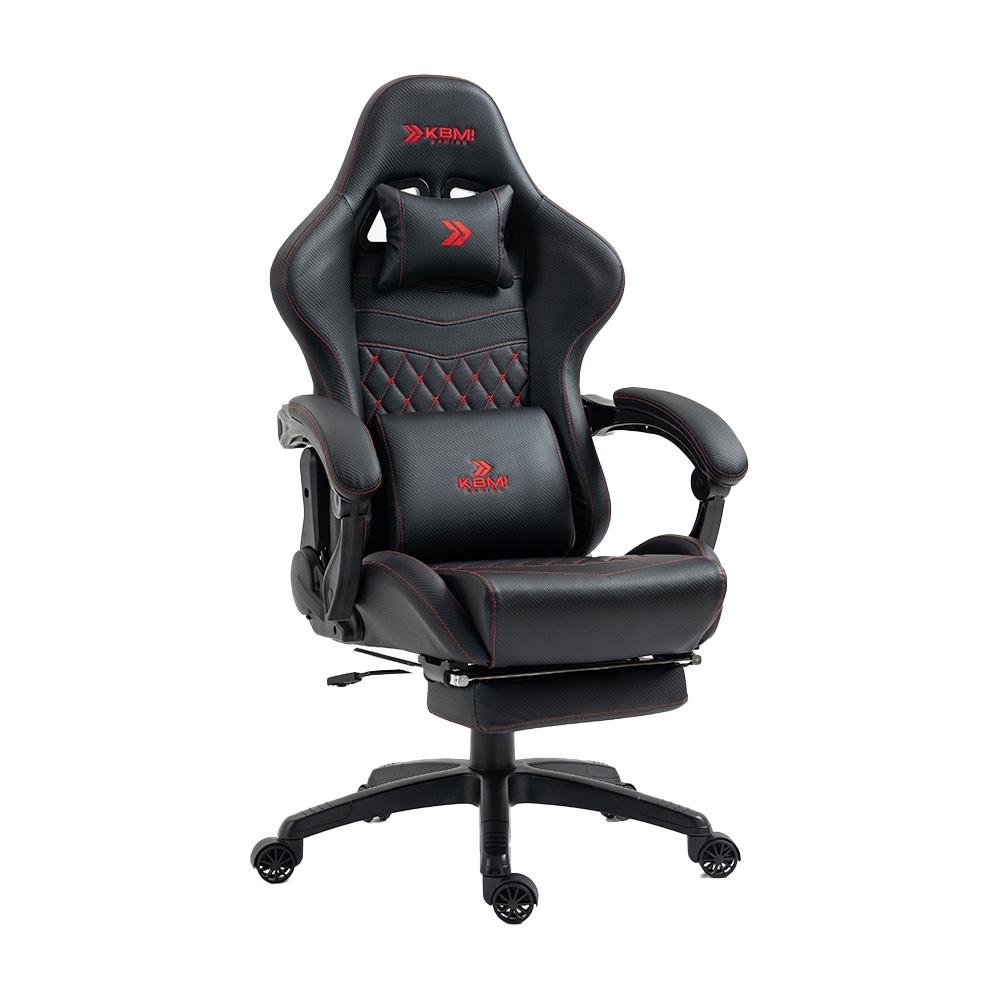 Imagem 12 de 16 do produto Cadeira Gamer KBM! GAMING Tempest CG600, Preta e Vermelho, Com Almofadas, Descanso Para Pernas Retrátil, Reclinável - KGCG600PTVM